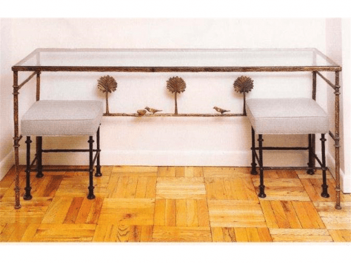 Giacometti Console With Two Benches